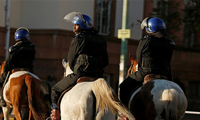 Police riot control helmet