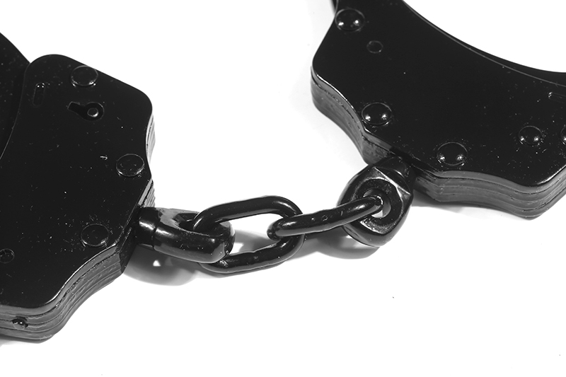  Metal black police handcuff