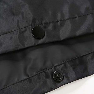 Durable fabric of black poncho