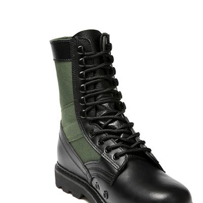 الجيش الأخضر انقسام الجلود العسكرية القتالية الغابة أحذية المشي لمسافات طويلة