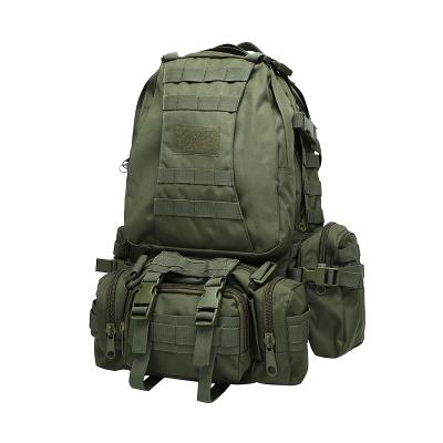 حقيبة ظهر تكتيكية خارجية تكتيكية للجيش الأخضر من النايلون 600D 45 لتر
